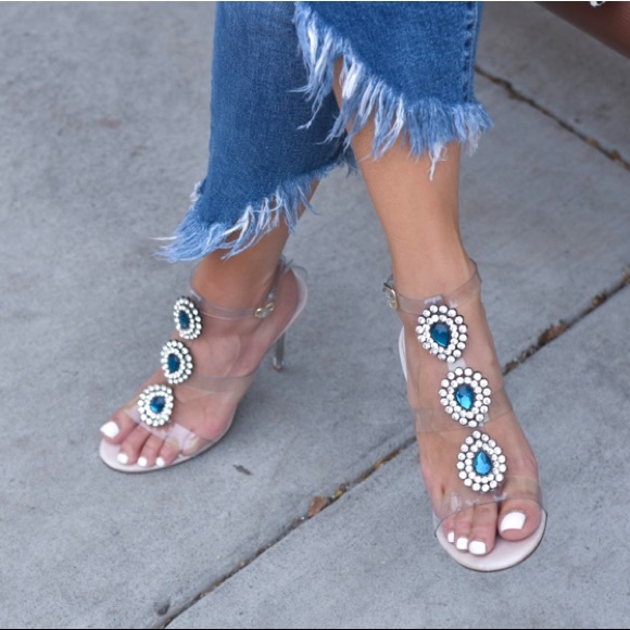 betsey johnson clear shoes